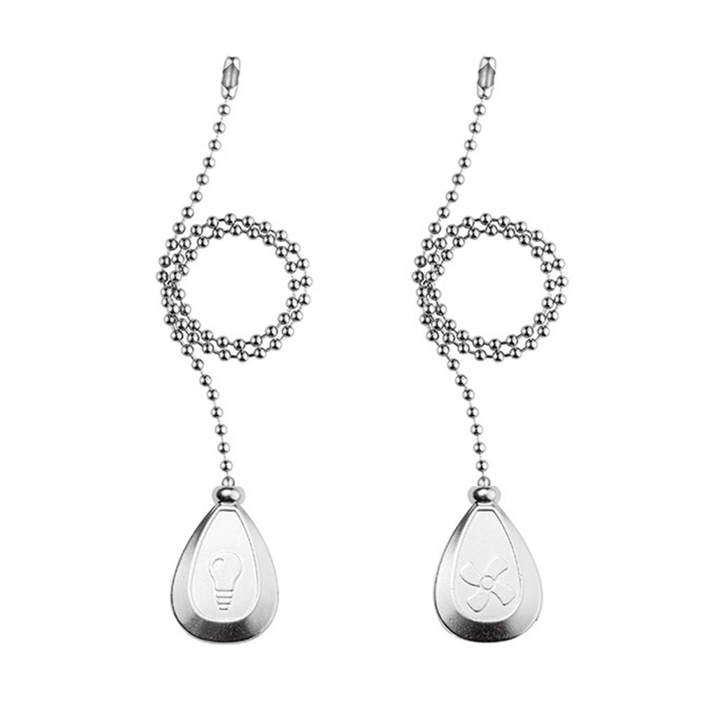 2 шт. Потолочный вентилятор и удлинители для цепочек для светильников Декоративные подвески с соединителями Элегантный комплект цепочек для потолочных вентиляторов