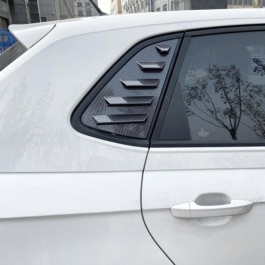 2pcs Car Rear Side Window Trim Spoiler For Volkswagen Polo MK6 Polo 2018+ Window Shutter Cover Louver Air Vents