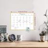 Dry Erase Monthly Calendar Whiteboard, 10.5"x 14.5" Gold Aluminum Frame, Magnetic White Board for Wall Office/School/Home, Hanging Board for
