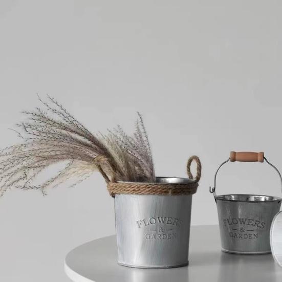 Useful Rope Handle Vintage Reusable Corrosion-Resistant Flower Holder Plant Pot