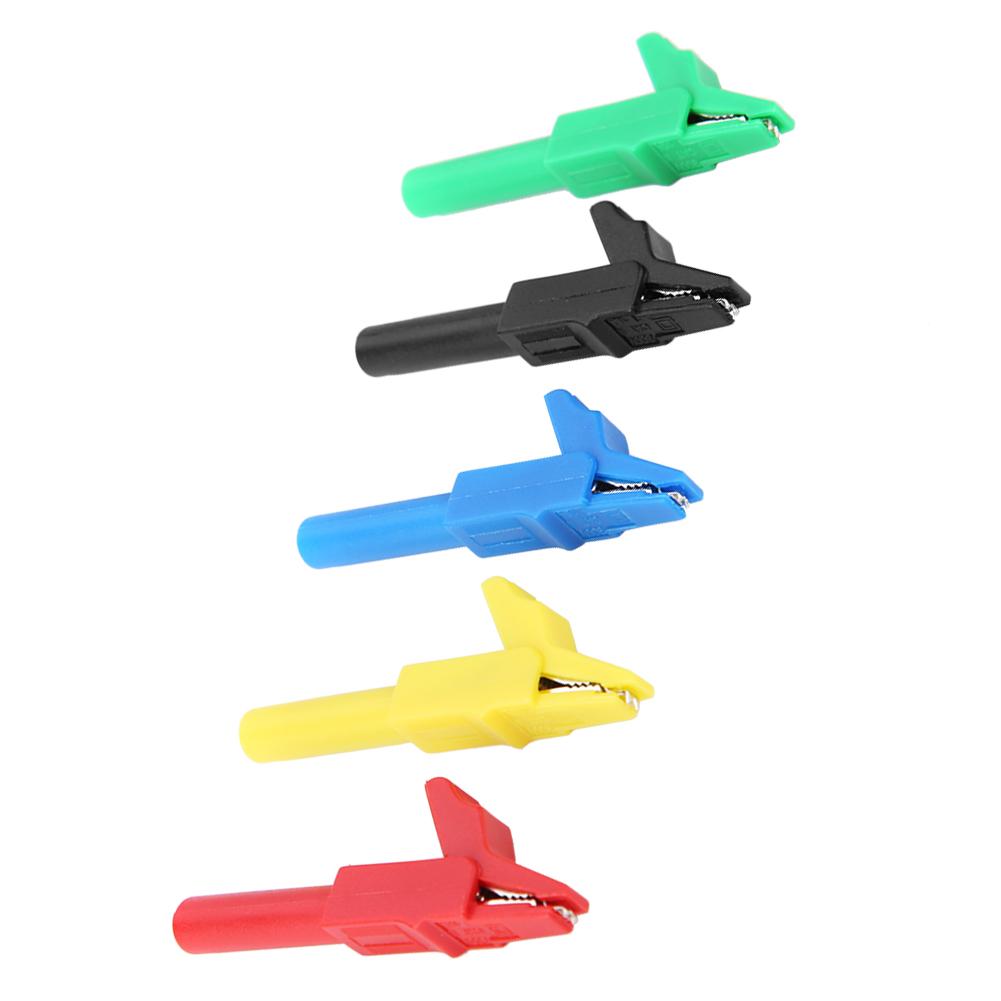 P2007 5Pcs Fully Insulated Plug In Alligator Clips 15A 300V for 4mm Banana Plug