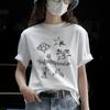 Cotton Short Sleeved White T-shirt Women's Summer Loose Fashionable Printed Half Sleeved Top T-Shirts Women’s