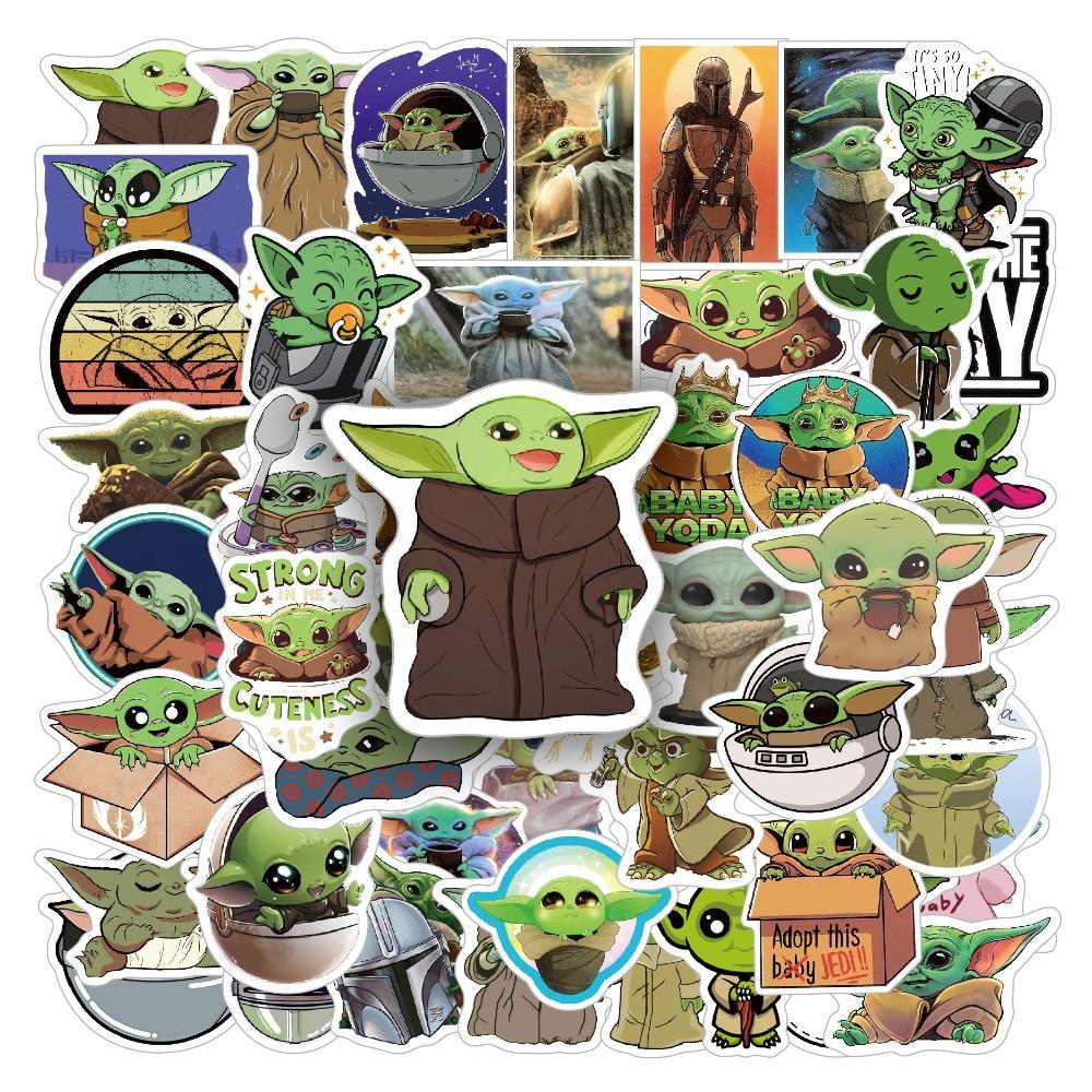 50Pcs Yoda Graffiti Stickers Suitcase Water Cup Stationery Mobile Phone Car Scooter Laptop Refrigerator Decoration Diy Decals