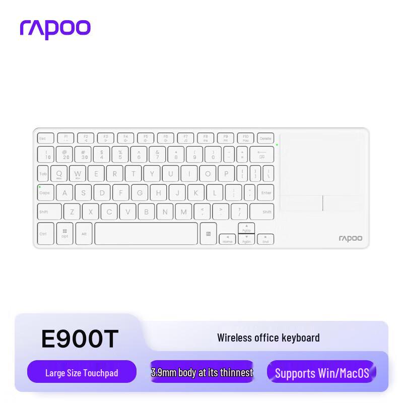 Беспроводная Bluetooth-клавиатура Rapoo E900T с 73 клавишами, мультирежимная, с тачпадом