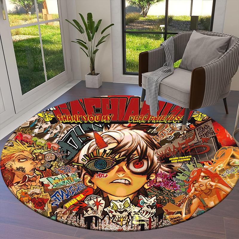 Круглый ковер Gachiakuta Anime, Ковер для гостиной, спальни, дивана, игровой комнаты, Декор, Нескользящий коврик для пола Q0014