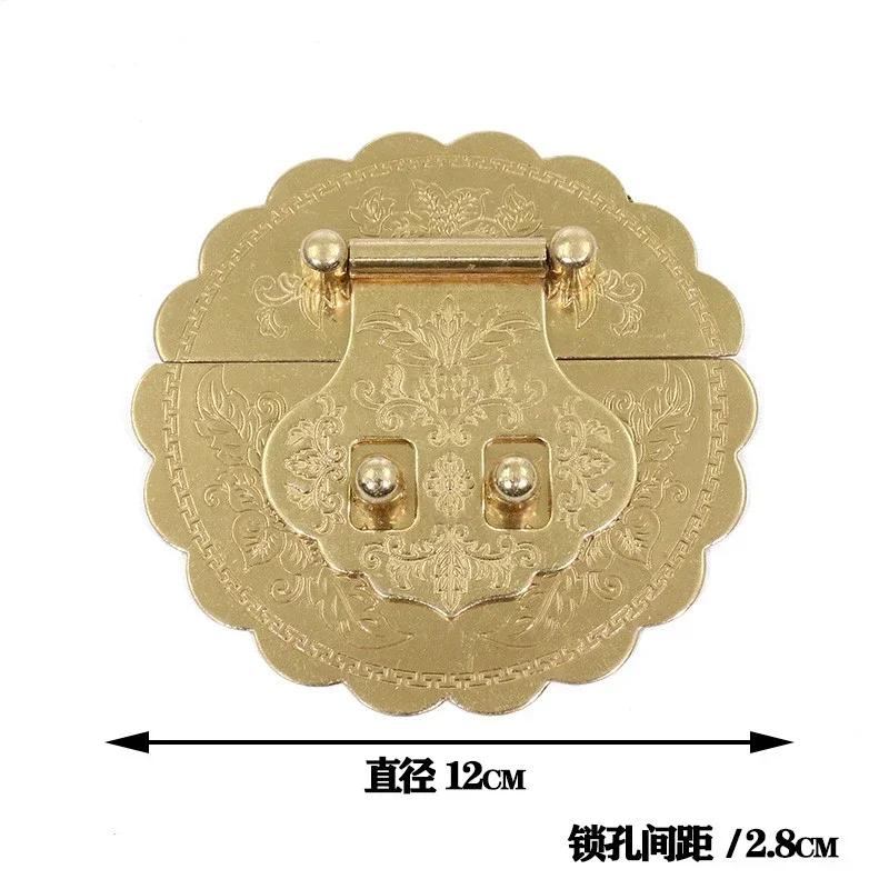 Ретро антикварный латунный замок пряжка шкатулка для мебели пряжка для ювелирных изделий сундук шкатулка из чистой меди пряжка для чемодана клип застежка защелка застежка