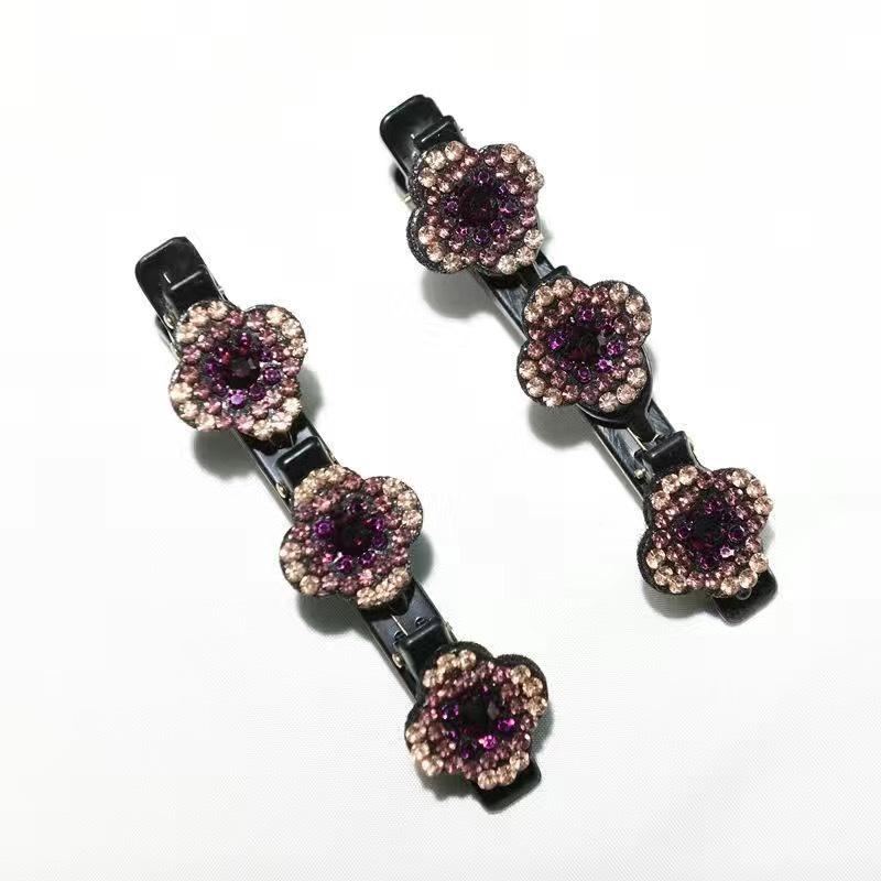 Модный набор плетеных шпилек в европейском и американском стиле: Заколки с цветами и челкой