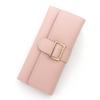 Ladies Pu Leather Slim Wallet With Three Fold Design For Daily Use