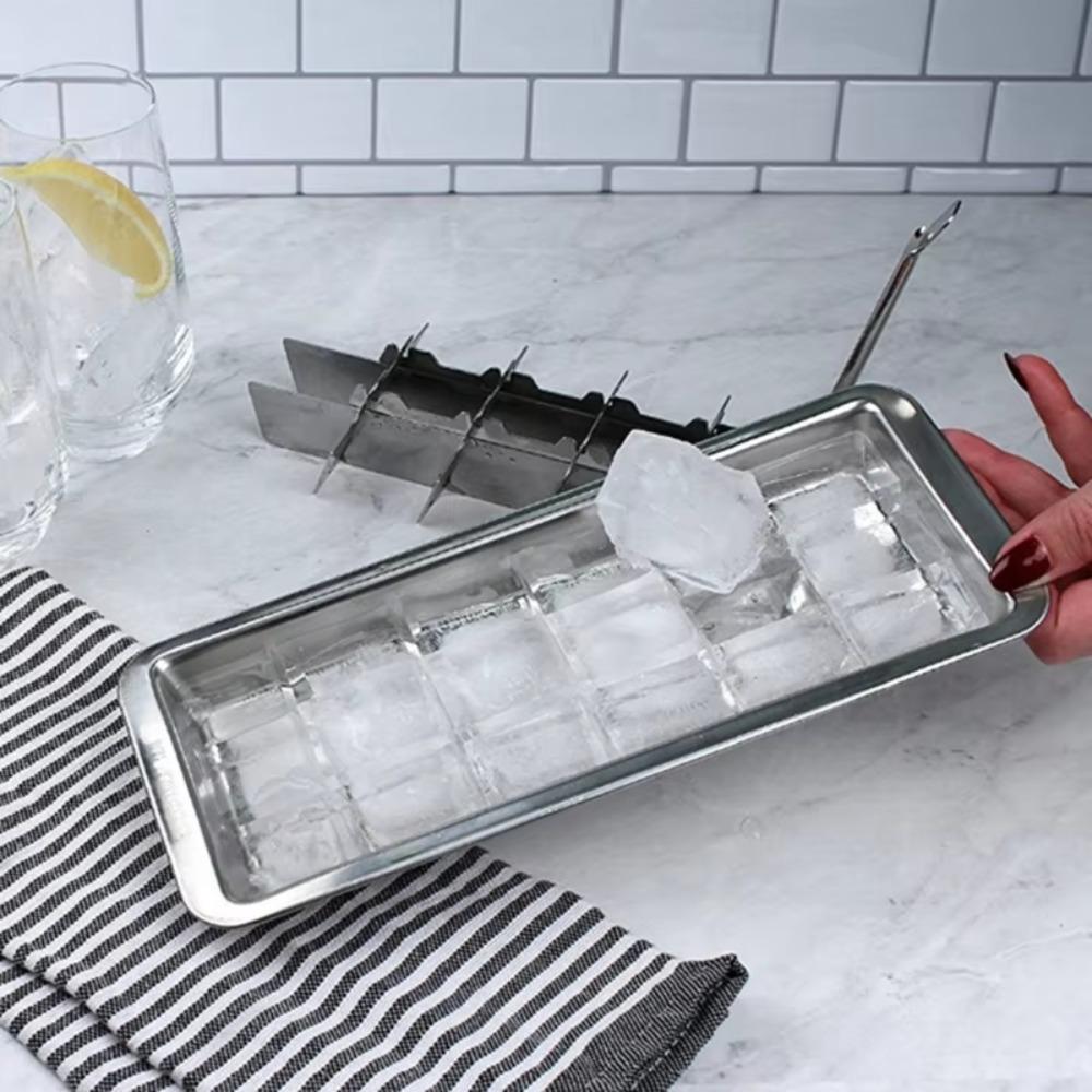 18 Slot Ice Cube Tray Movable Partition Ice Cube Maker Creative Ice Cubes Mold  Drinking