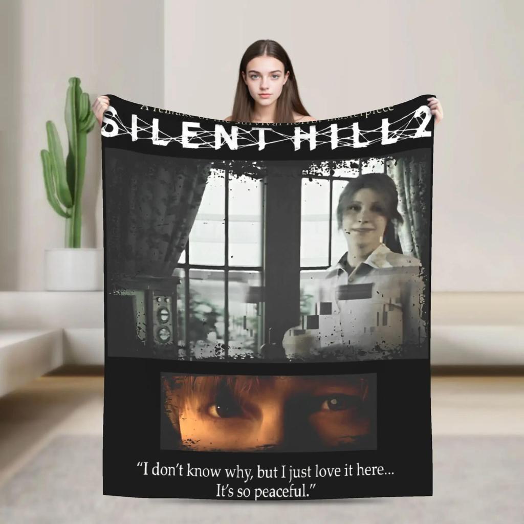Silent Hill Game Blanket Super Warm Aesthetic Plush Throw for Outdoor Picnic Flannel Bedspread Bed Cover