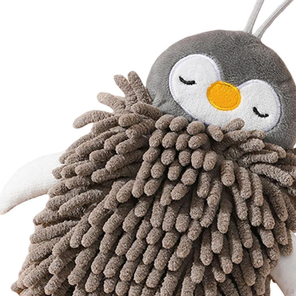 Chenille Hand Towel Cleaning Extra Soft Saving Space for Kitchen and Bathroom Cute Cartoon