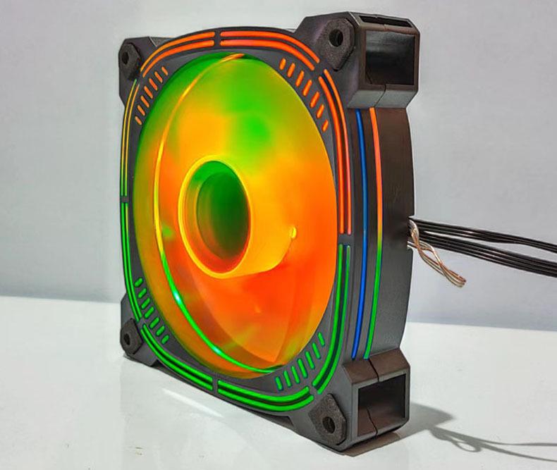 AGB 12 см RGB вентилятор для корпуса с регулируемой температурой, большой 4-контактный, белый/черный, синхронное охлаждение
