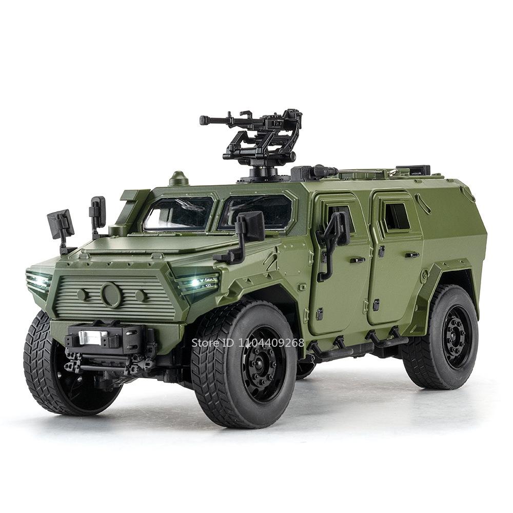 Большой размер 1:18 Модель автомобиля Dongfeng Mengshi Игрушка Двери открываются Металлический корпус Резиновые шины Военные Внедорожники Подарки для детей