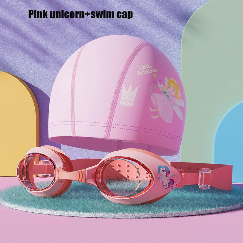 Детские очки для плавания Водонепроницаемые и с защитой от запотевания Высокочеткие Мультяшные Профессиональные очки для плавания для мальчиков и девочек