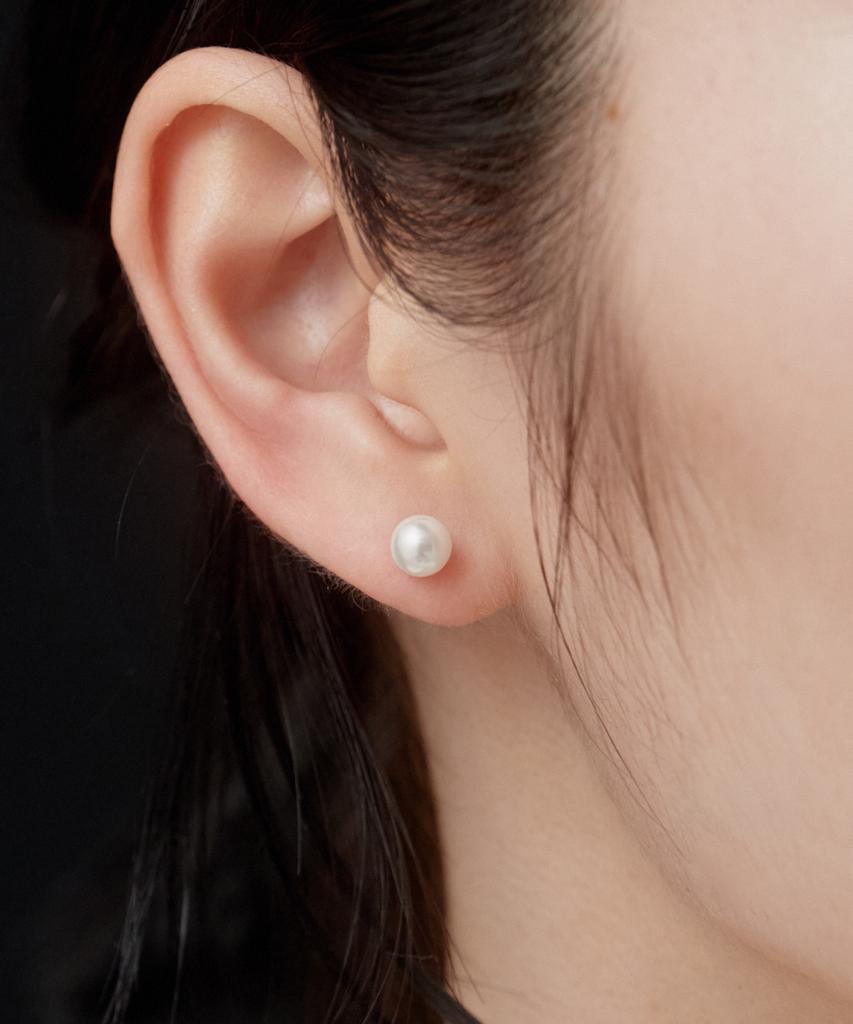 Серьга-пусета Tokyo Pearl для начинающих [Нержавеющая сталь] / Золотой