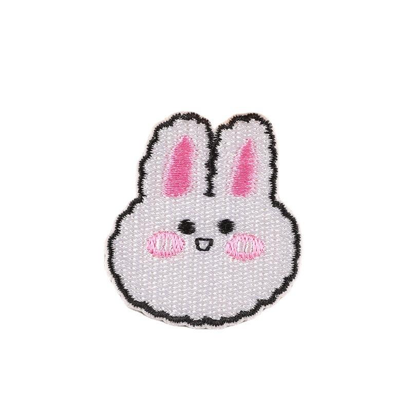 Embroidery Label Bear Head Cartoon Animal Cloth Label Children's Clothing Accessories Patch Clothing Accessories Handbook Self-adhesive Cloth Sticker