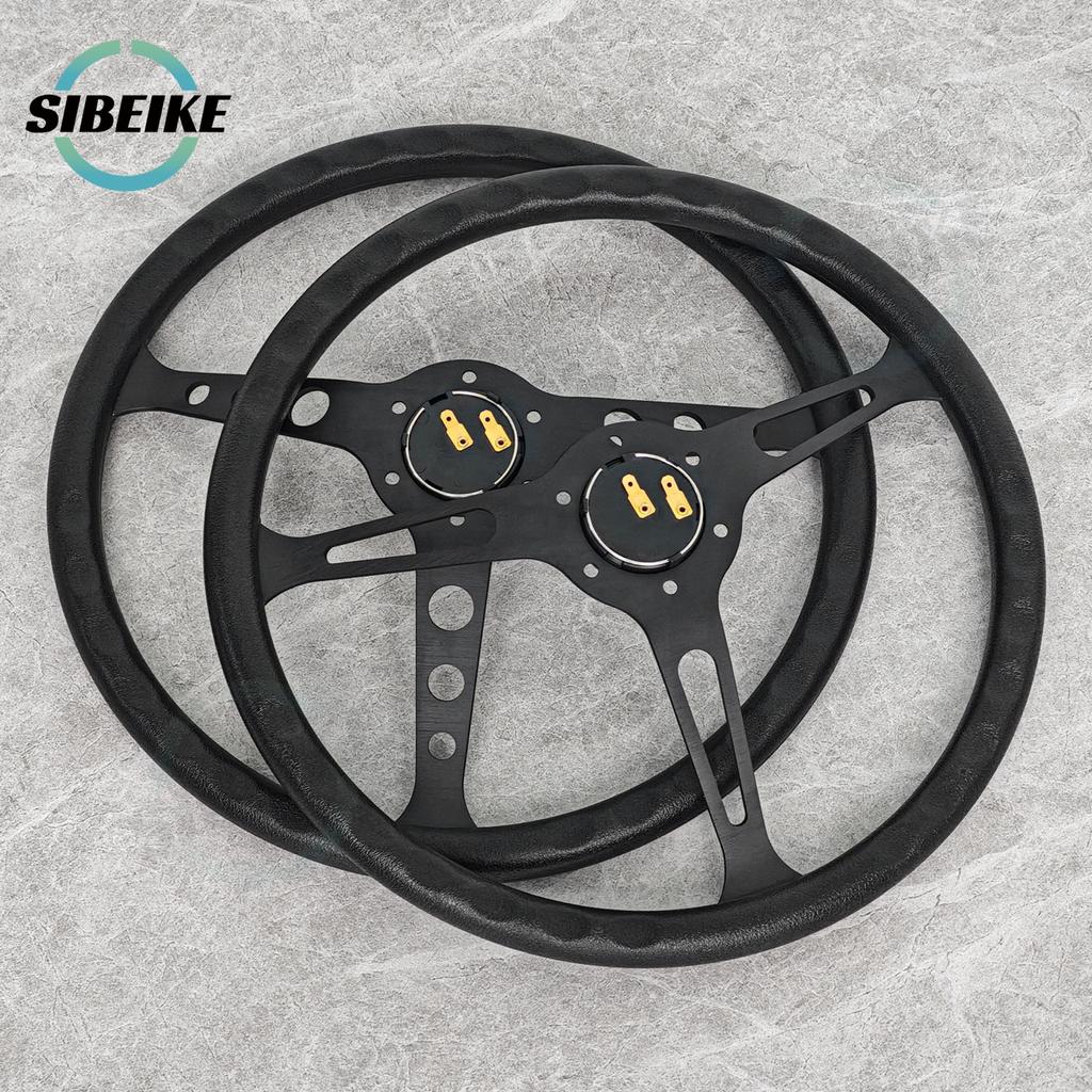SIBEIKE 15inch 380mm PU Steering Wheel JDM Universal Race Tuning Sports Steering Wheel