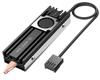 Ineo M.2 Алюминиевый Радиатор с Медной Тепловой Трубкой для SSD PCIe NGFF Только для 2280 SSD, с Вентилятором 20 мм, Высотой 10 мм, Теплопроводностью 560 Вт/(м·К), Крепится