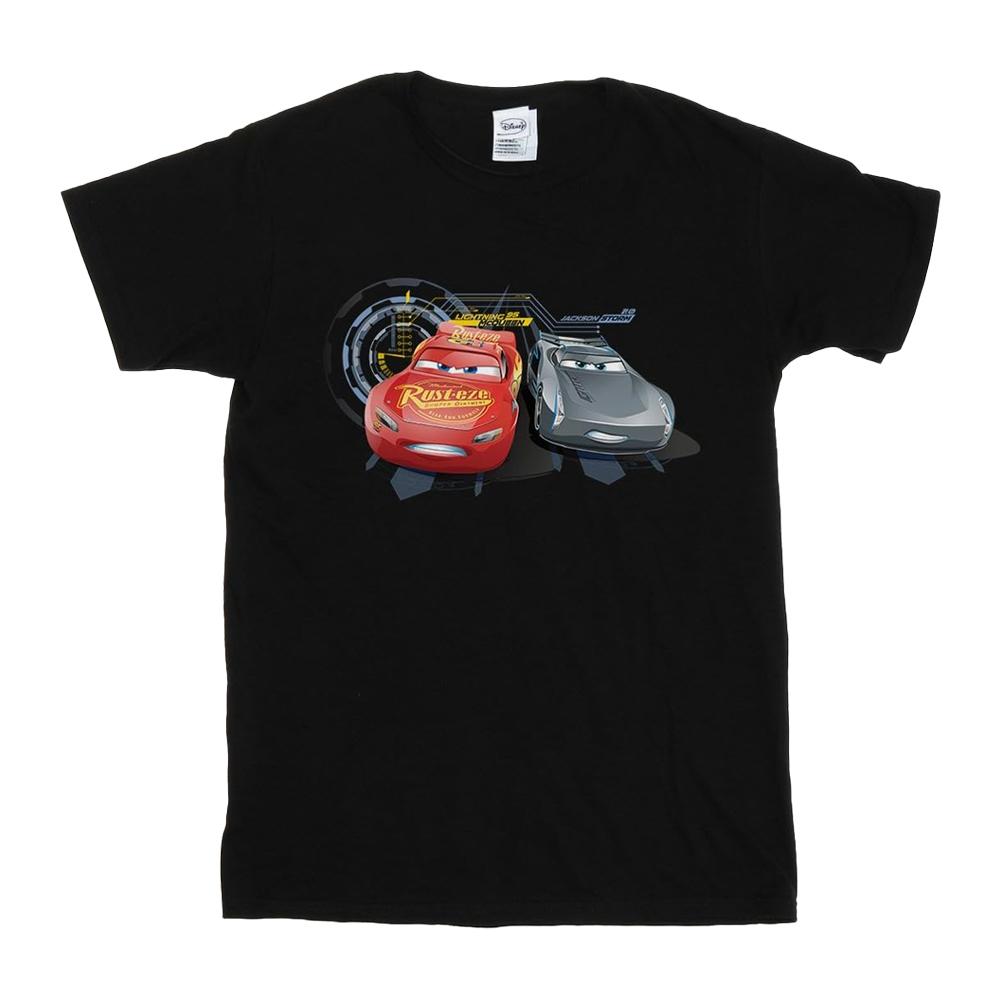 Disney Женская/Дамская хлопковая футболка Cars Молния против Грома