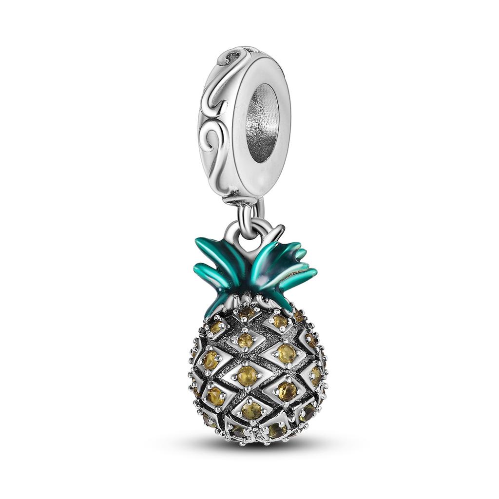 Fruit Charm Bead 925 Silver Strawberry Cherry Avocado Fit Original Bracelet Diy Fashion Jewelry