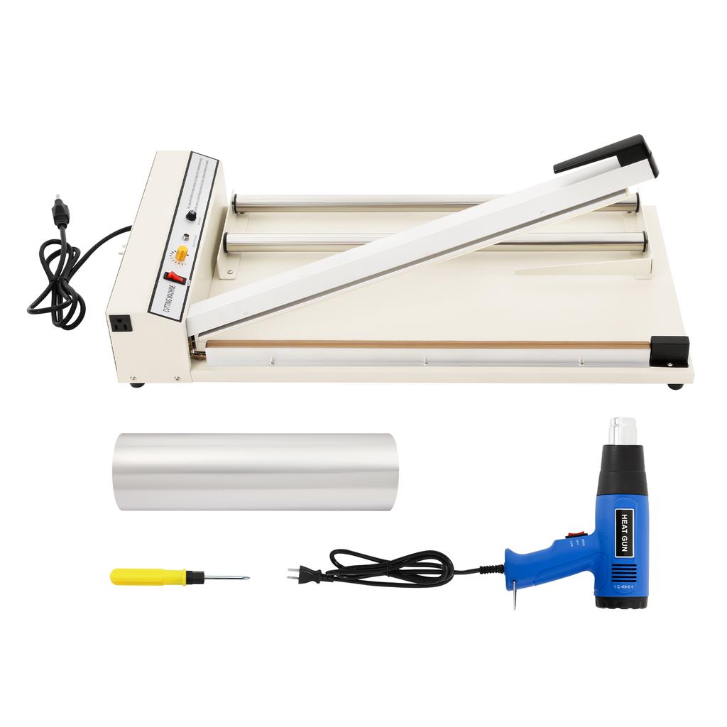 Термосварочная машина Упаковочная машина 24" 530 Вт Термоусадочная упаковочная машина с тепловым пистолетом 1500 Вт для PP PE ПВХ POF и т.д.