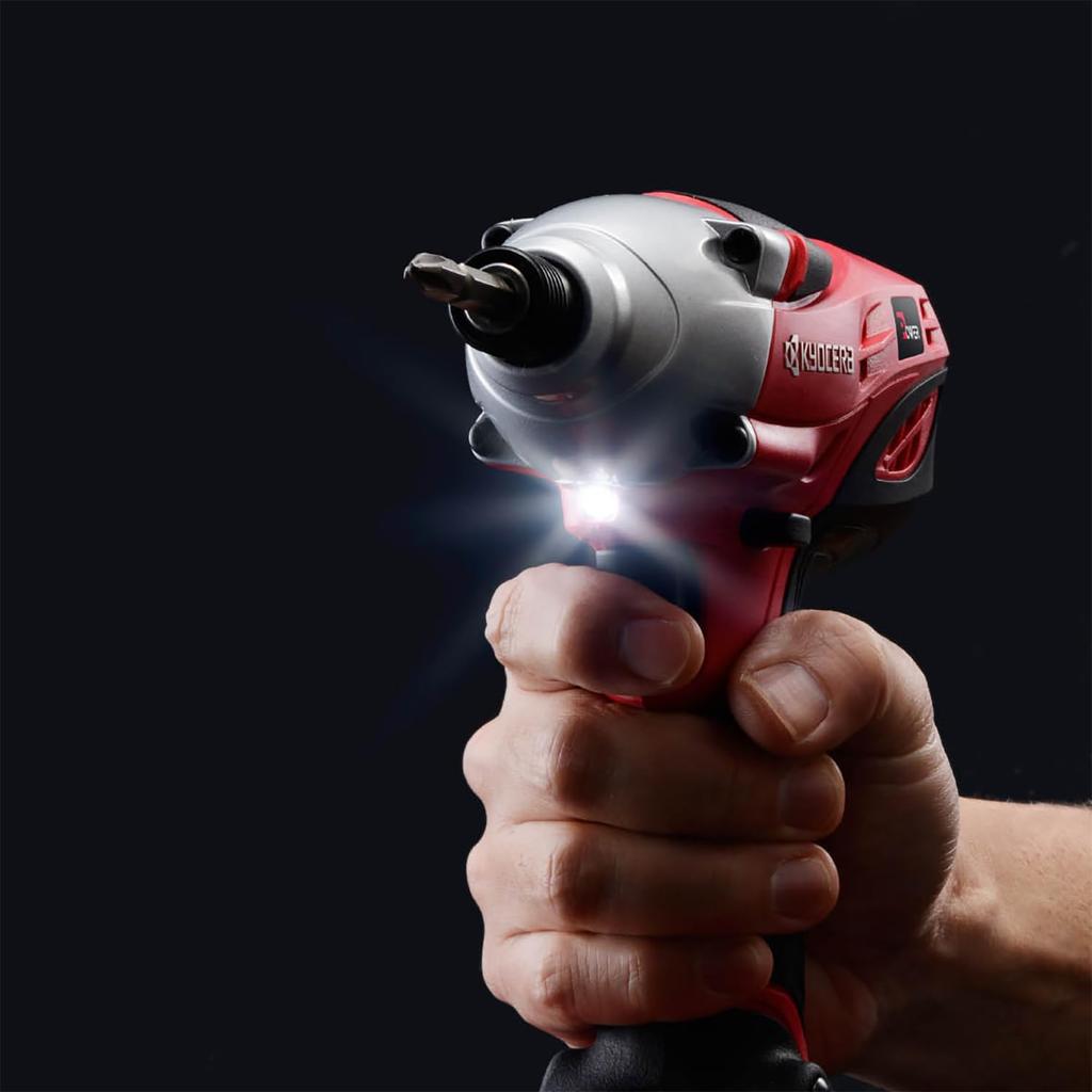 Kyocera Old Ryobi Rechargeable Impact Driver 658450B the Number of Rotations and Number of Blows In 2 Stages Strongly Tighten Screws with a Maximum