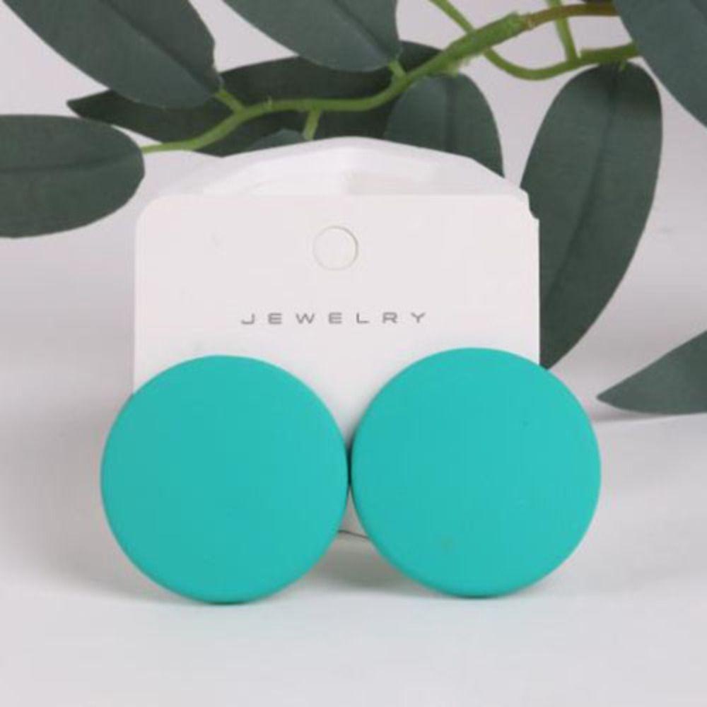 Color 60s Style Fashion Earrings Fashion Jewellery Acrylic Round Earrings Simple And Versatile