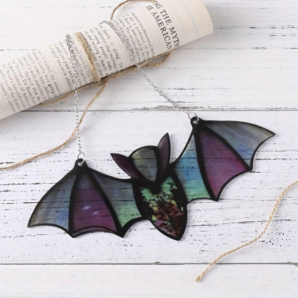 Wall Art Halloween Acrylic Bat Bat Shaped Wall Hanging Bat Halloween Bat Pendant  Window Hanging