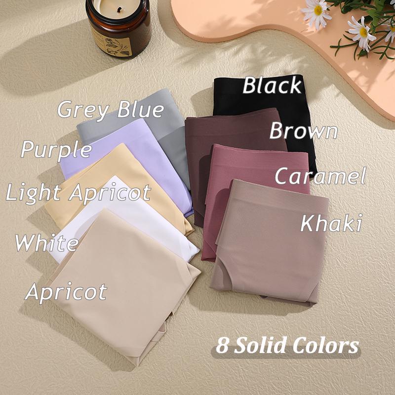 6PCS Women Seamless Panties Ice Silk Ultra Thin Briefs Female Soft Underwear Ladies Low Rise Sexy Lingerie High Elastic Panties