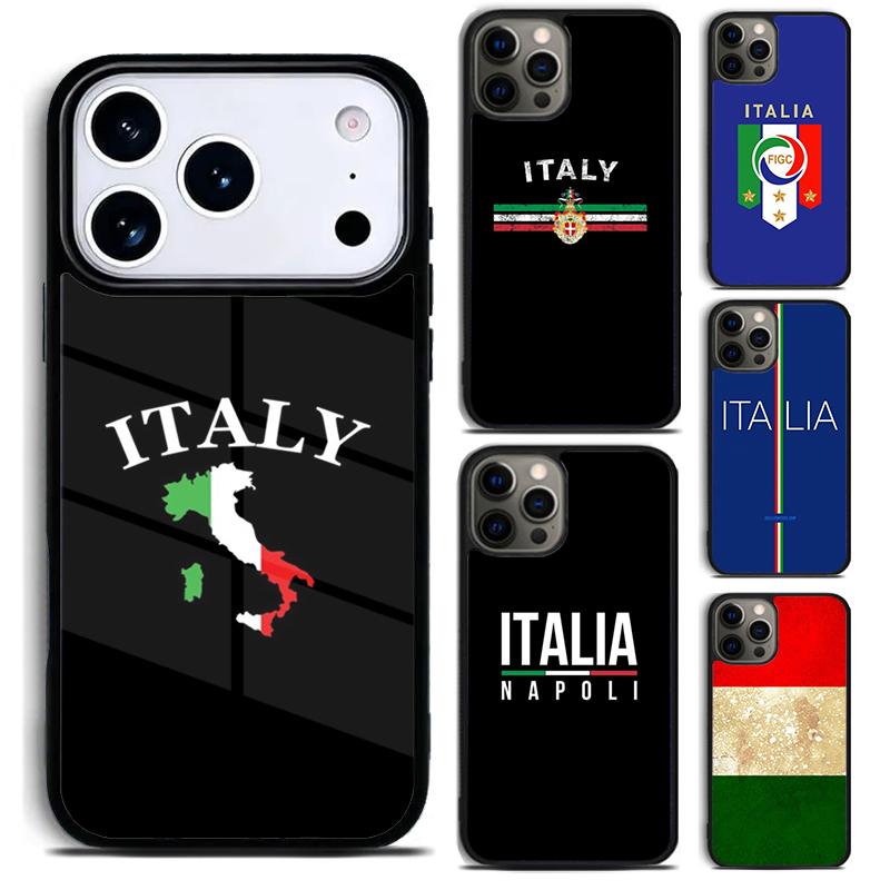 Italy Italia National Flag Phone Case for iPhone 17 16 15 Pro Max Air 14 13 12 11 Plus Shockproof Cover