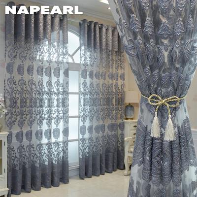 1 шт. Роскошная жаккардовая штора в европейском стиле, прозрачная вуаль для гостиной, спальни, балкона, окна, домашний декор