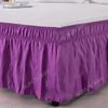 Twin/Full/Queen/King Size Bed Skirt Ruffled Wrap Around Elastic Band Bed Skirt Home Hotel Bed Skirt Without Surface Couvre Lit