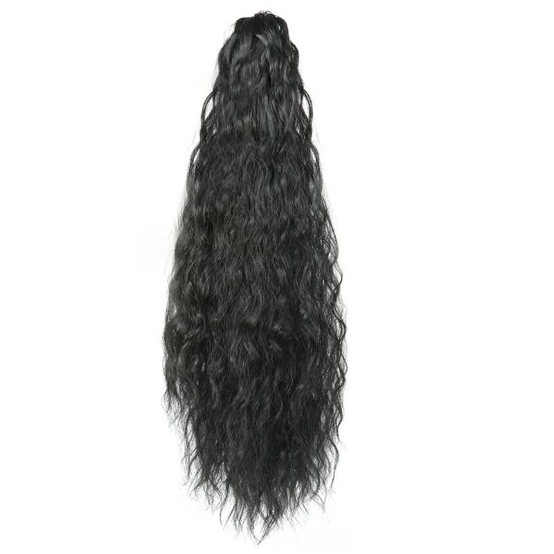 MISS WIG Женский длинный парик с хвостиком из кукурузной волны, синтетическое волокно, шиньон с зажимом для наращивания волос, вьющийся длинный хвост из кукурузы