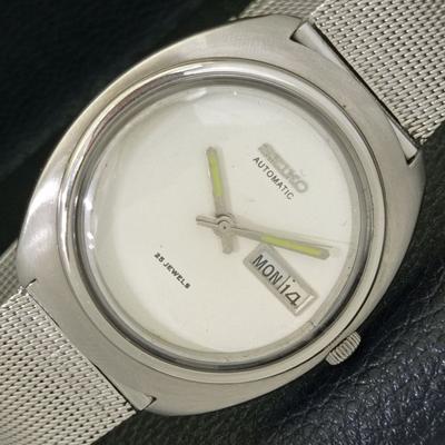 Б/У винтажные мужские часы SEIKO AUTOMATIC 5606A из Японии с белым циферблатом a433825-2
