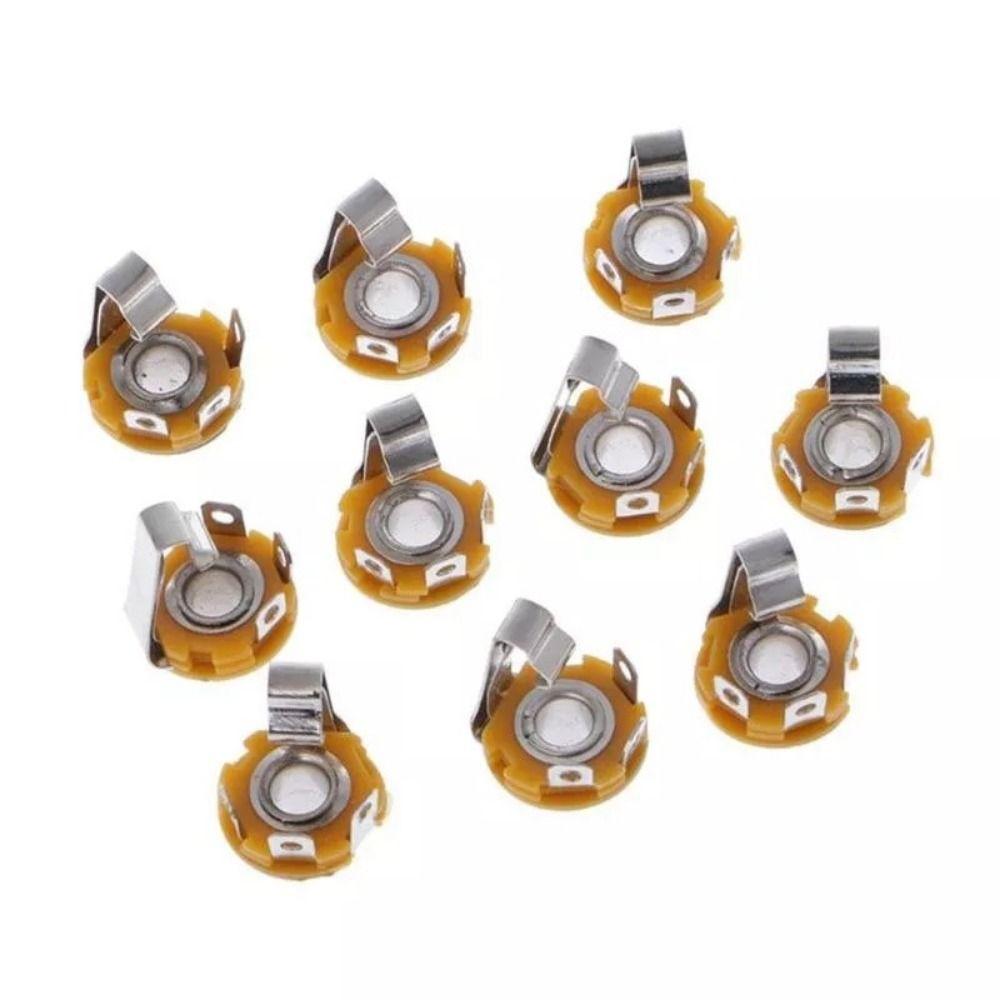 10pcs Plug Socket Guitar Mono Jack Socket Metal Guitar Pickup Output Jack  Bass Guitar