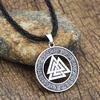 Slavic Norway Valknut Pagan Amulet Pendant Men Necklace Scandinavian Viking Jewelry