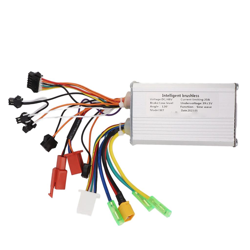 Контроллер электровелосипеда 500 Вт 48 В Контроллер бесщеточного двигателя Корпус с пазами из алюминиевого сплава Аксессуар для переоборудования электровелосипеда