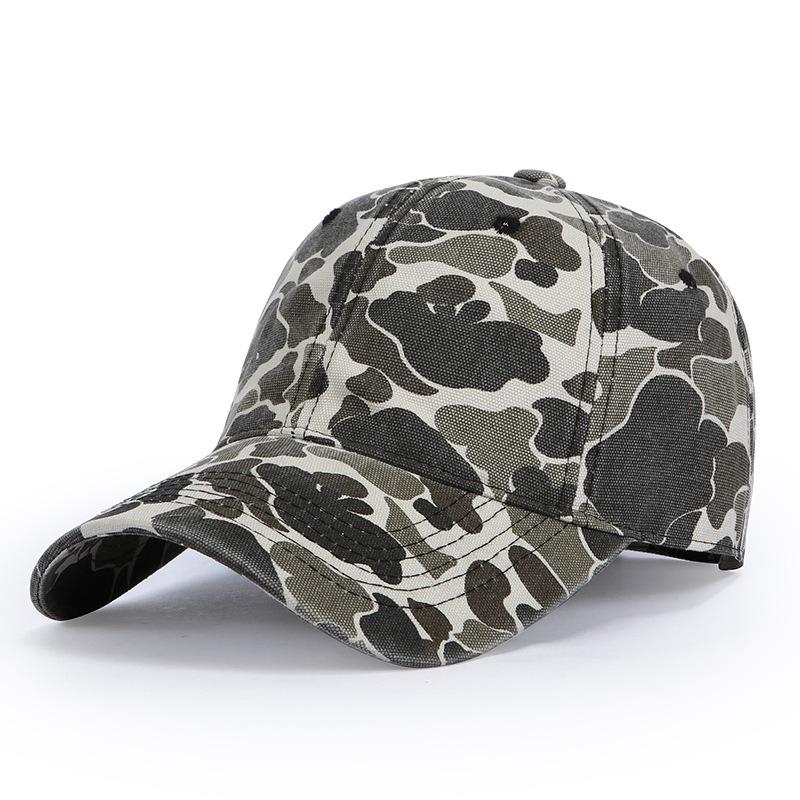 Vintage Camo Baseball Cap, Adjustable Distressed Dad Hat, Outdoor Hunting Sun Hat for Men Women