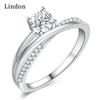 Классическое кольцо Lindon из медного сплава с цирконием, женские ювелирные изделия, свадебный подарок для вечеринки