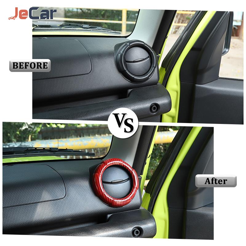 ABS Car Air Conditioning Vent Outlet Decoration Ring Cover Stickers Frame For Suzuki Jimny Up Car Interior