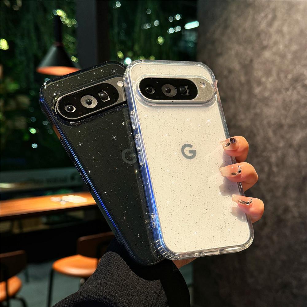 Подходит для чехла для мобильного телефона Google Google 9Pro/10proXL Терминатор Pixel9A блестящий магнитный прозрачный чехол