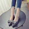 Flat-bottomed Versatile Doudou Shoes 2025 Spring New Bow Internet Celebrity Pointed Head Shallow Mouth Single Shoes Women