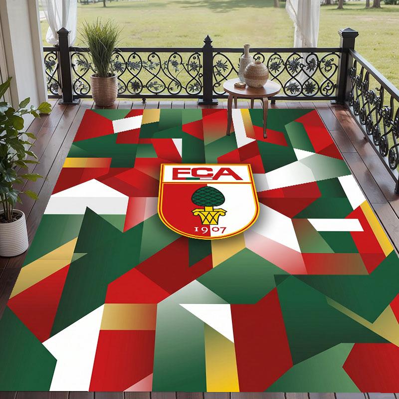 Soft Floor Carpet FC Augsburg FC Pattern Area Rug Decorative Mat For Home Room Decoration