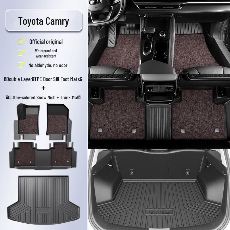 Полные всепогодные коврики для Toyota Camry из ТПЭ: Подходит для 2025 Ninth Gen, Совместимо с Eighth Gen 25.