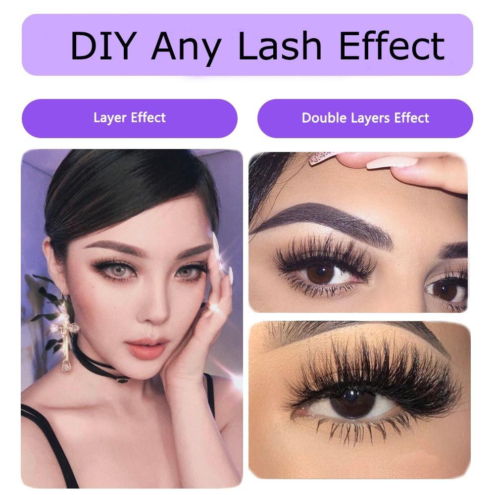 Faxu Mink Hair Individual Eyelashes DIY Eyelash Extension False Eyelashes Cluster Lashes Girls