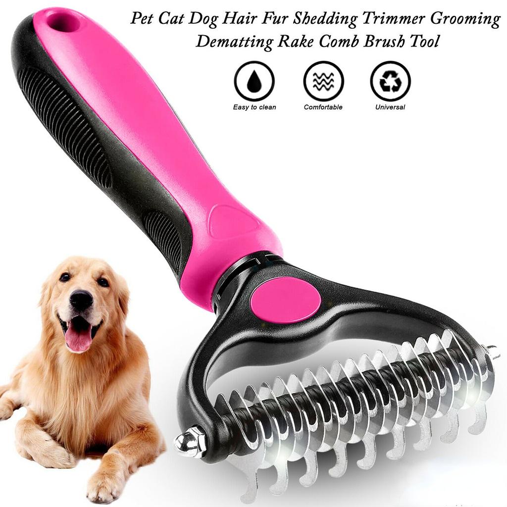Dog Professional Pet Cat Comb Brush Dematting Undercoat Grooming Comb Tool Rake