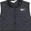 Nike Однотонный теплый хлопковый жилет с логотипом на молнии, женский жилет, черный DM1543-010