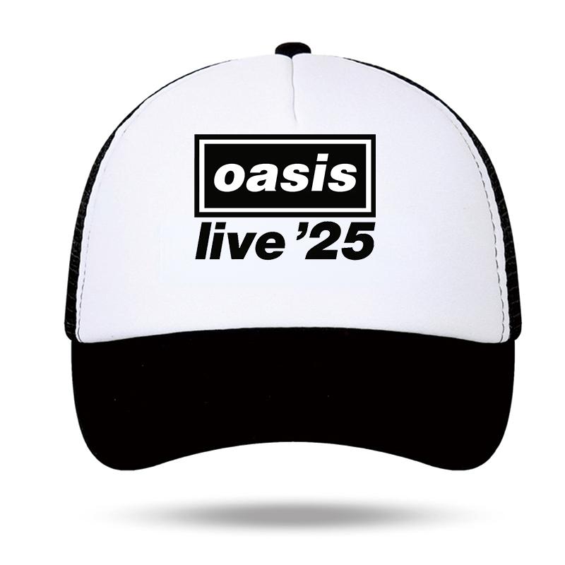 OAsis Printed Mesh Summer Baseball Cap Men Women Party Music Outdoor Fashion Gorros Sports Breathable Outdoor Sports Hat