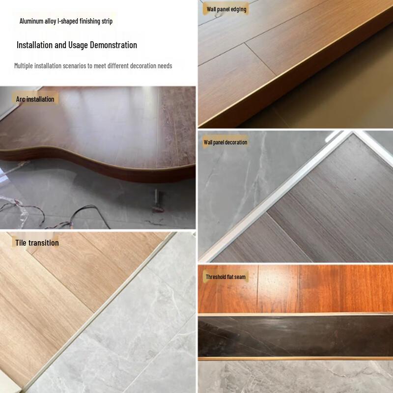 Aluminum Alloy T-Profile Floor Edge Trim Strip