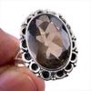 Кольцо из натурального дымчатого кварца, драгоценный камень, стерлинговое серебро 925 пробы, размер 9 P4A28